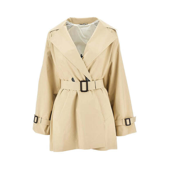 Max Mara Weekend Jackets & Blazers - Max Mara Weekend Anti-Drop Canvas Short Trench Coat